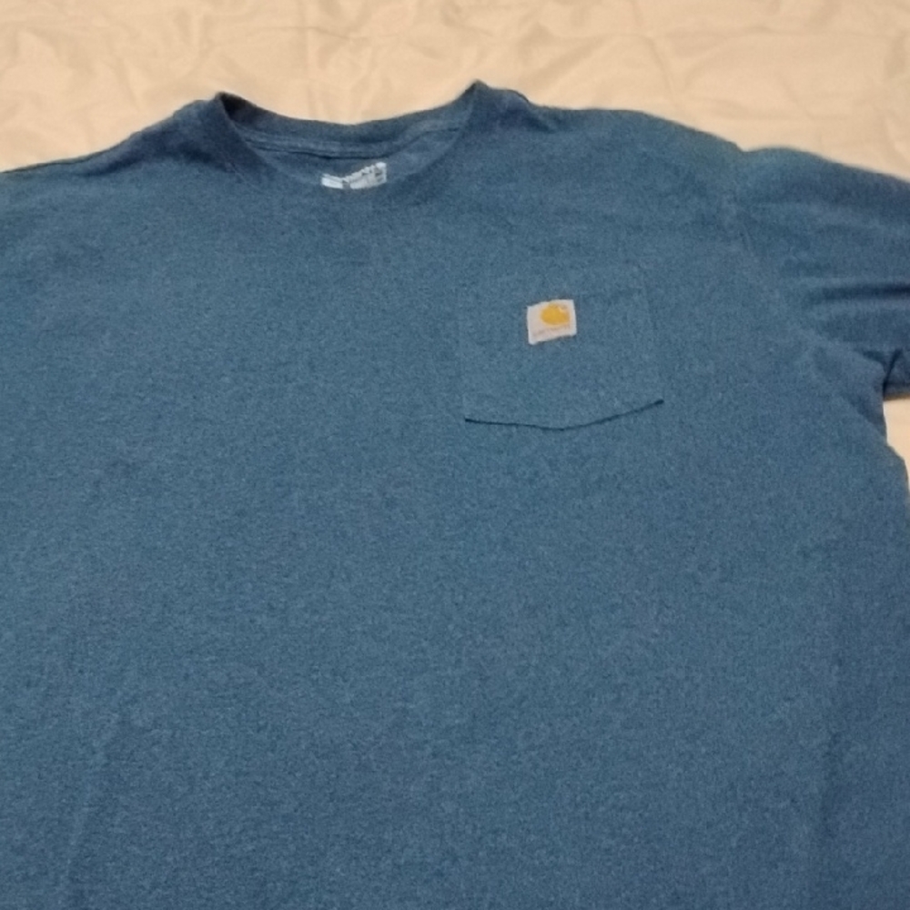 Carhartt Heather Blue Tee with Pocket